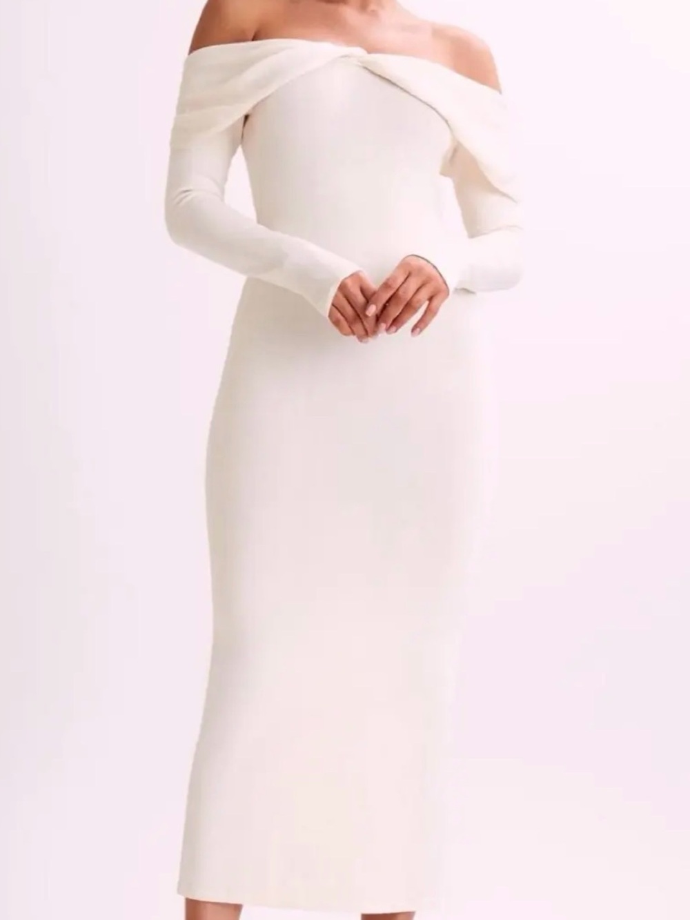 Meshki Ivory Off Shoulder Dress